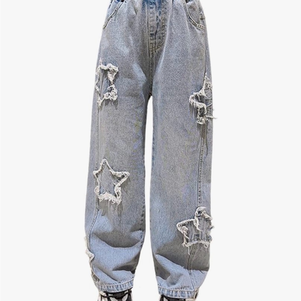 Stylish Kids Star Jeans - Light Blue
